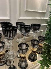 Siyah dik kesme kadeh & lokumluk