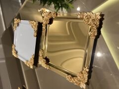 Gül dekor tepsi 6 lı