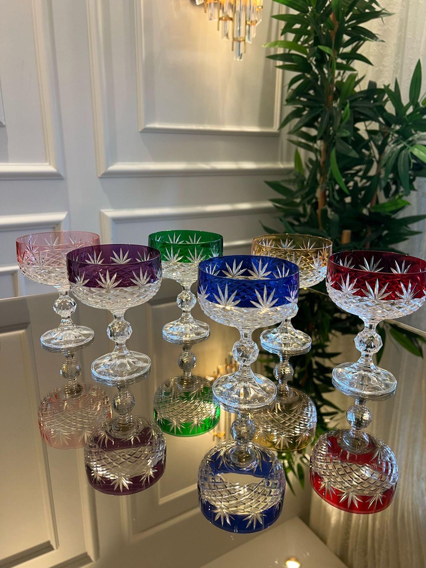 Venüs kesme kristal tatlı kup & dondurmalık