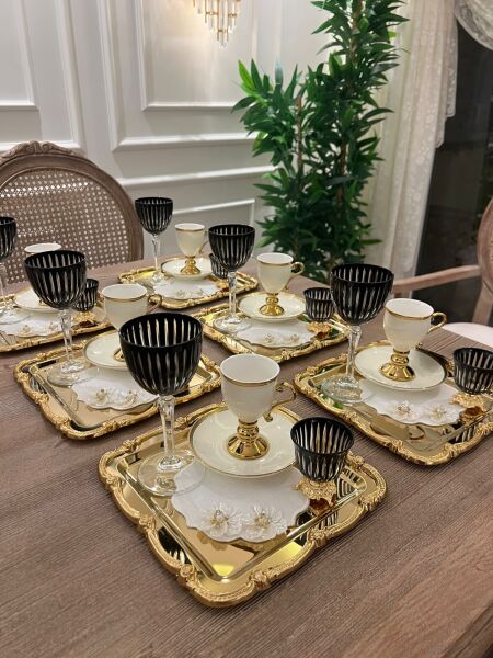 6 kişilik kahve sunum seti