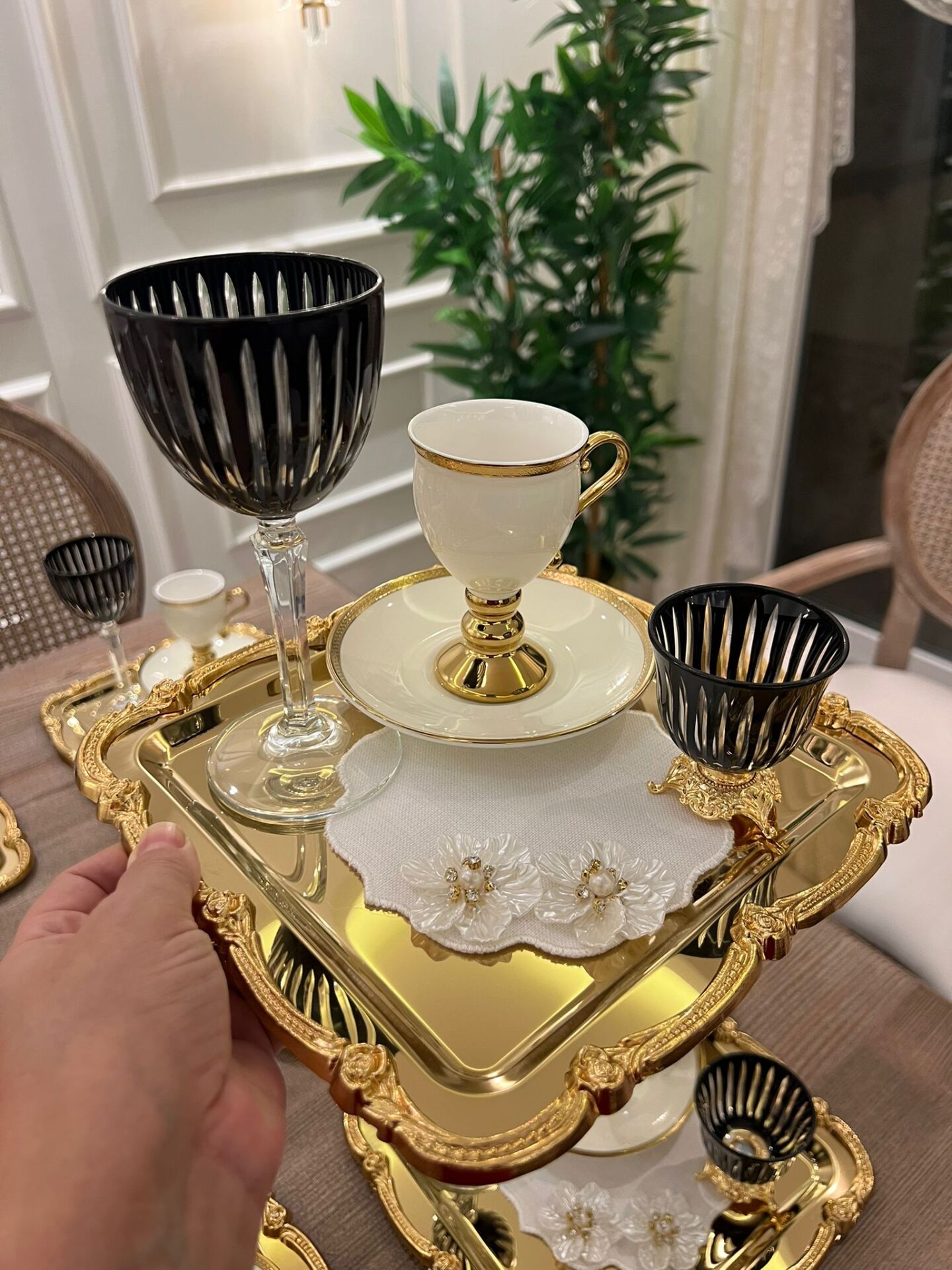 6 kişilik kahve sunum seti