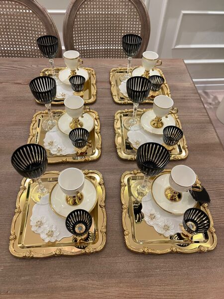 6 kişilik kahve sunum seti