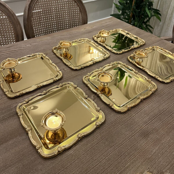 Gold Gülhane Tepsi 6'lı Set