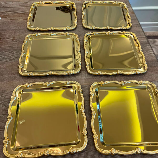 Gold Gülhane Tepsi 6'lı Set