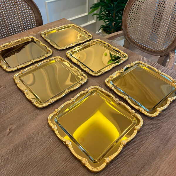 Gold Gülhane Tepsi 6'lı Set