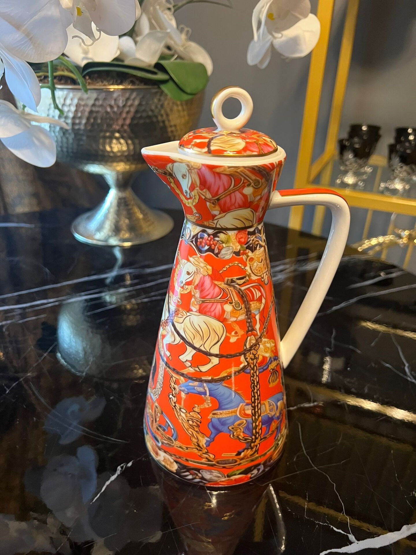 Hermes Model Porselen Yağdanlık