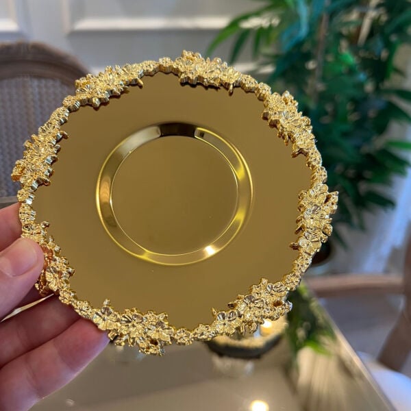 6 Kişilik Lüks Çay Takımı Kristal Çelik Set